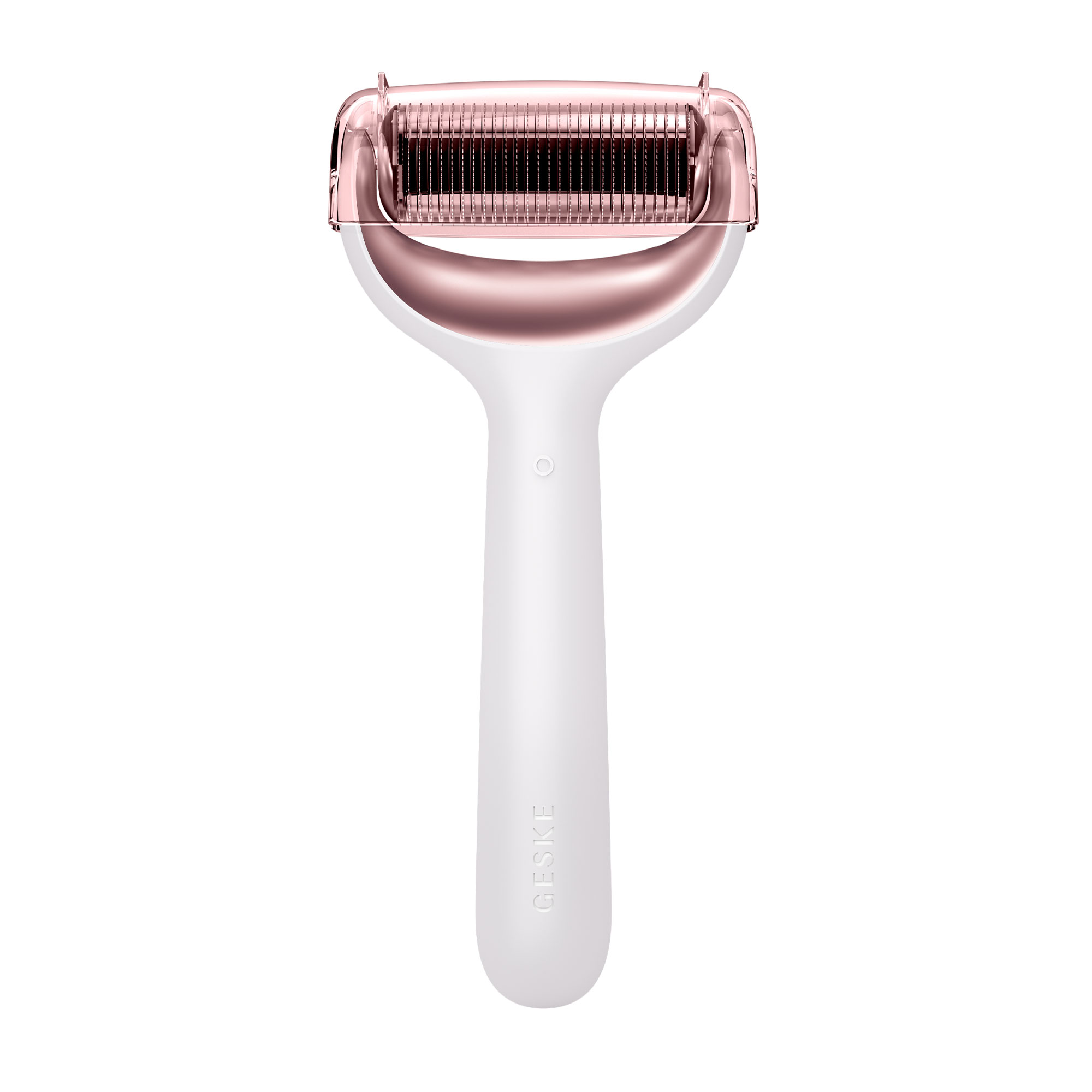 Електронний ролик для обличчя та тіла з мікроголками Geske MicroNeedle Face &amp; Body Roller 8 в 1 пудровий
