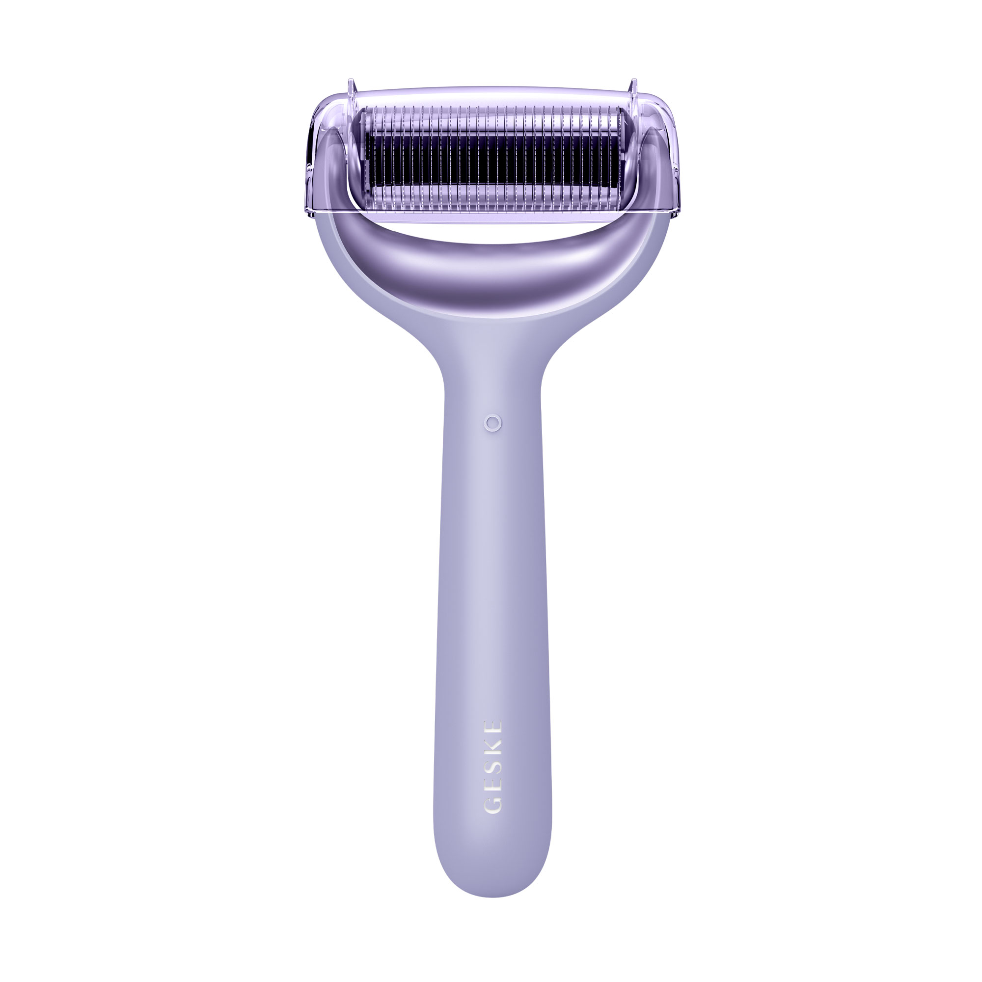 Електронний ролик для обличчя та тіла з мікроголками Geske MicroNeedle Face &amp; Body Roller 8 в 1 фіолетовий