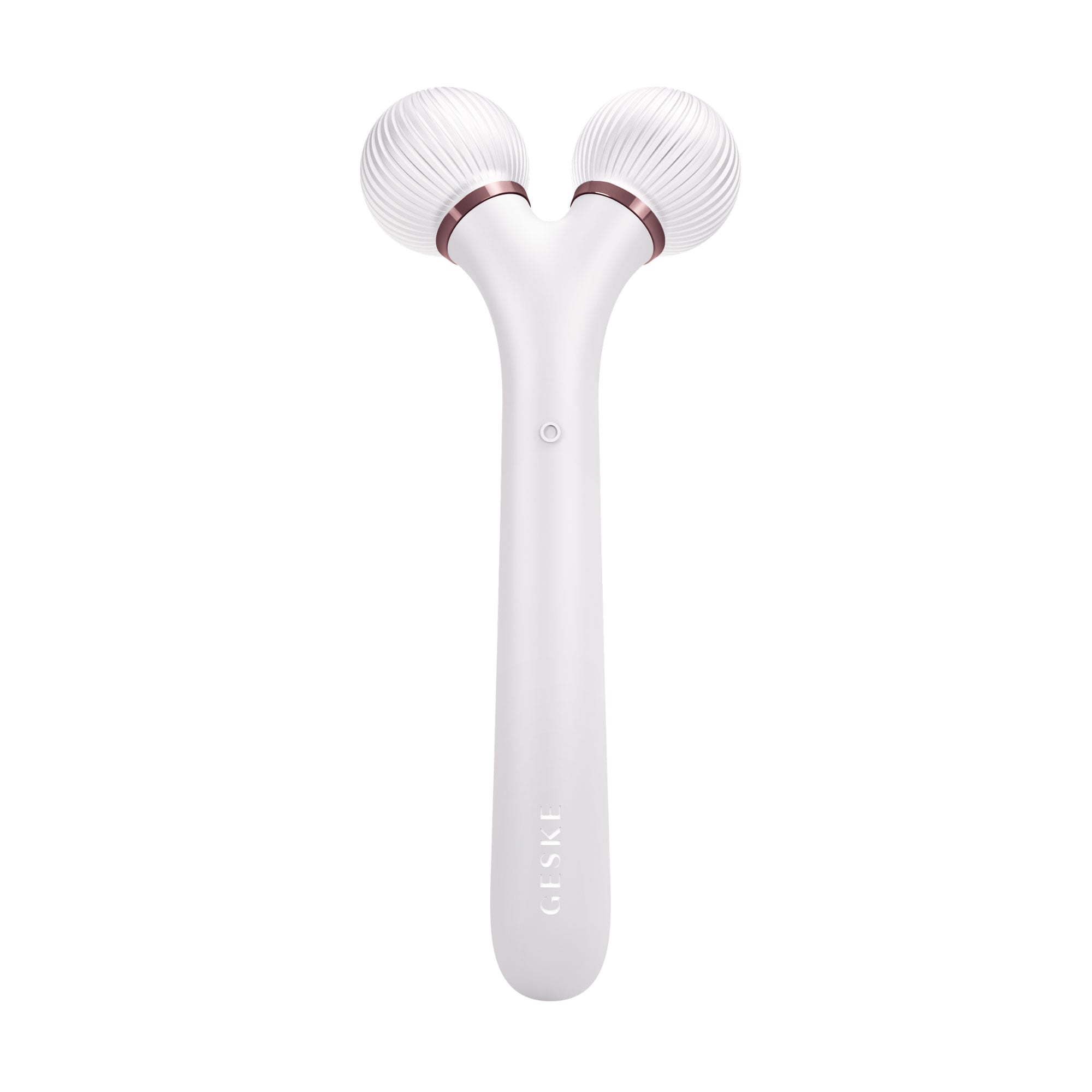 Електронний звуковий ролик для обличчя Geske Sonic Facial Roller 4 в 1 пудровий